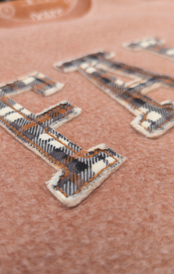 Fall Plaid Reversed Out Poncho Fleece