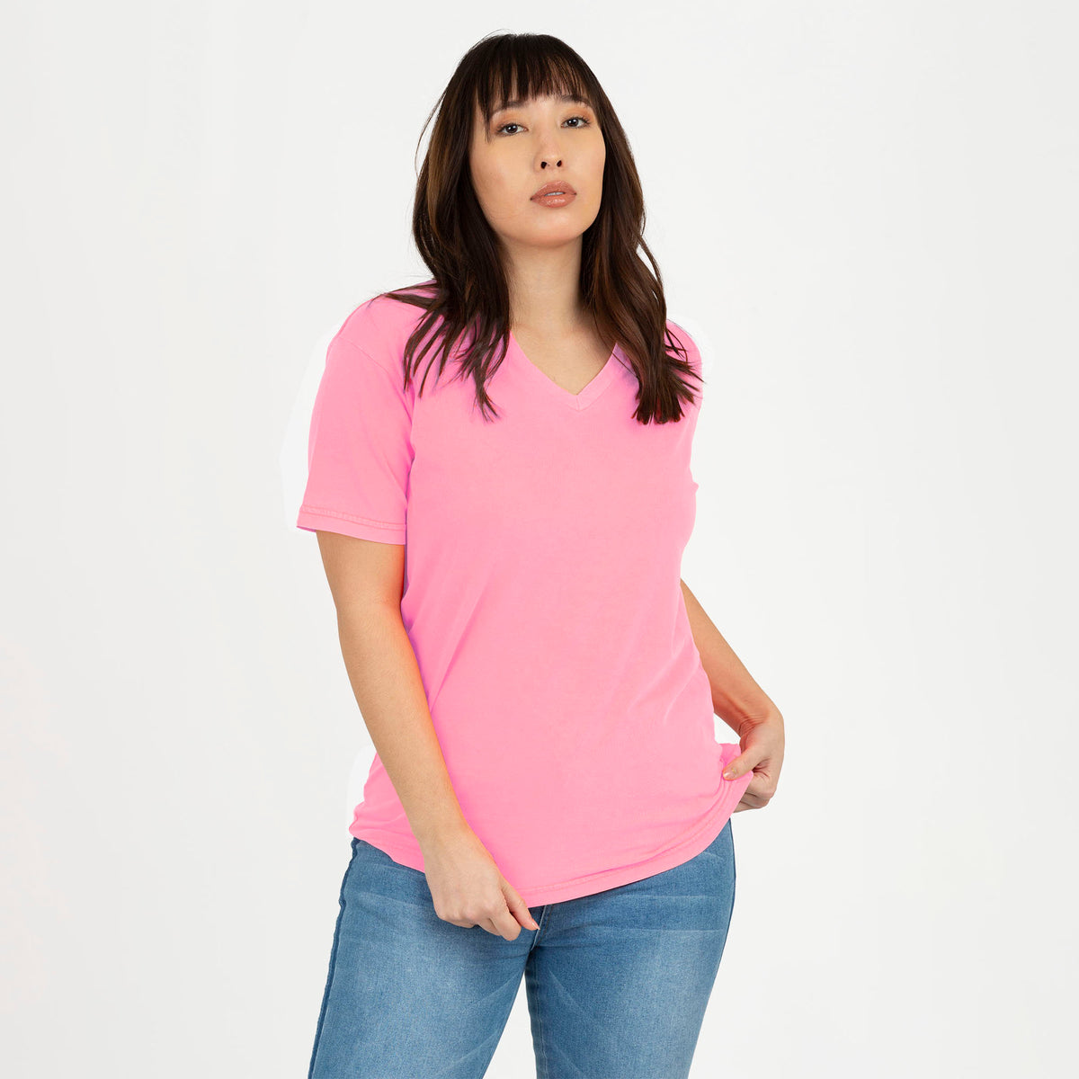 Beach V-Neck 100% Cotton Tee