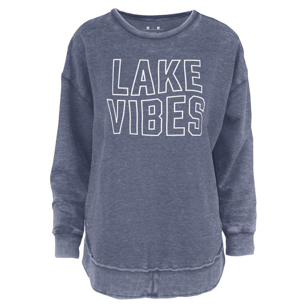 Lake Vibes Vintage Washed Poncho Fleece