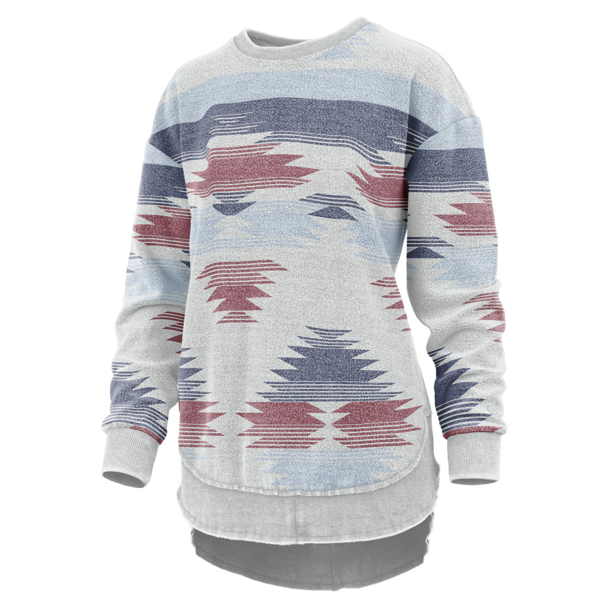 Aztec Reversed Out Poncho Fleece