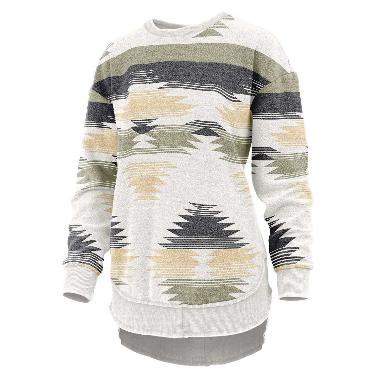Aztec Reversed Out Poncho Fleece