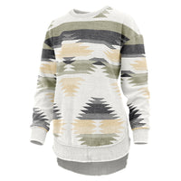 Aztec Reversed Out Poncho Fleece