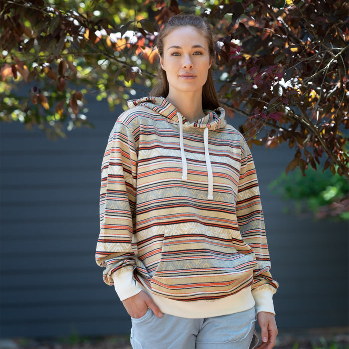 Blanket Printed Reversed Out Hooded Fleece