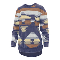 Aztec Reversed Out Poncho Fleece