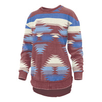 Aztec Reversed Out Poncho Fleece