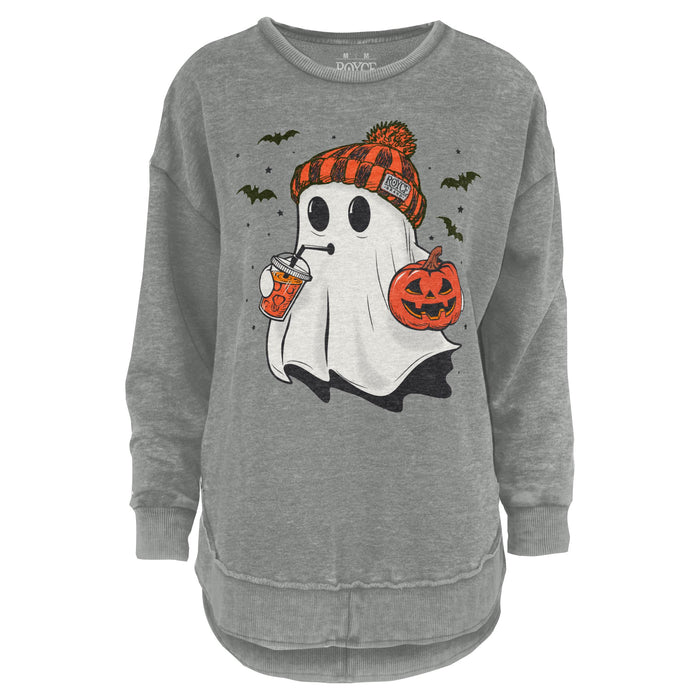 Sippin Ghost Melange Poncho Fleece