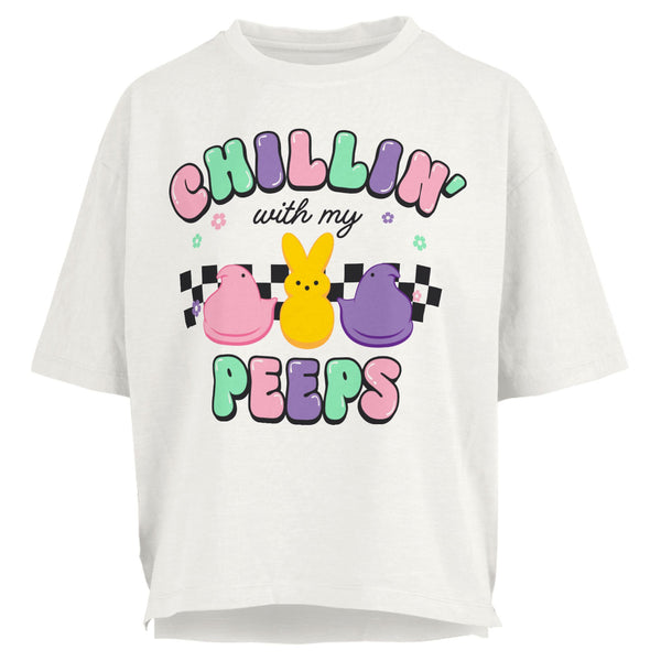 Chillin With My Peeps Motley textured Slub Tee
