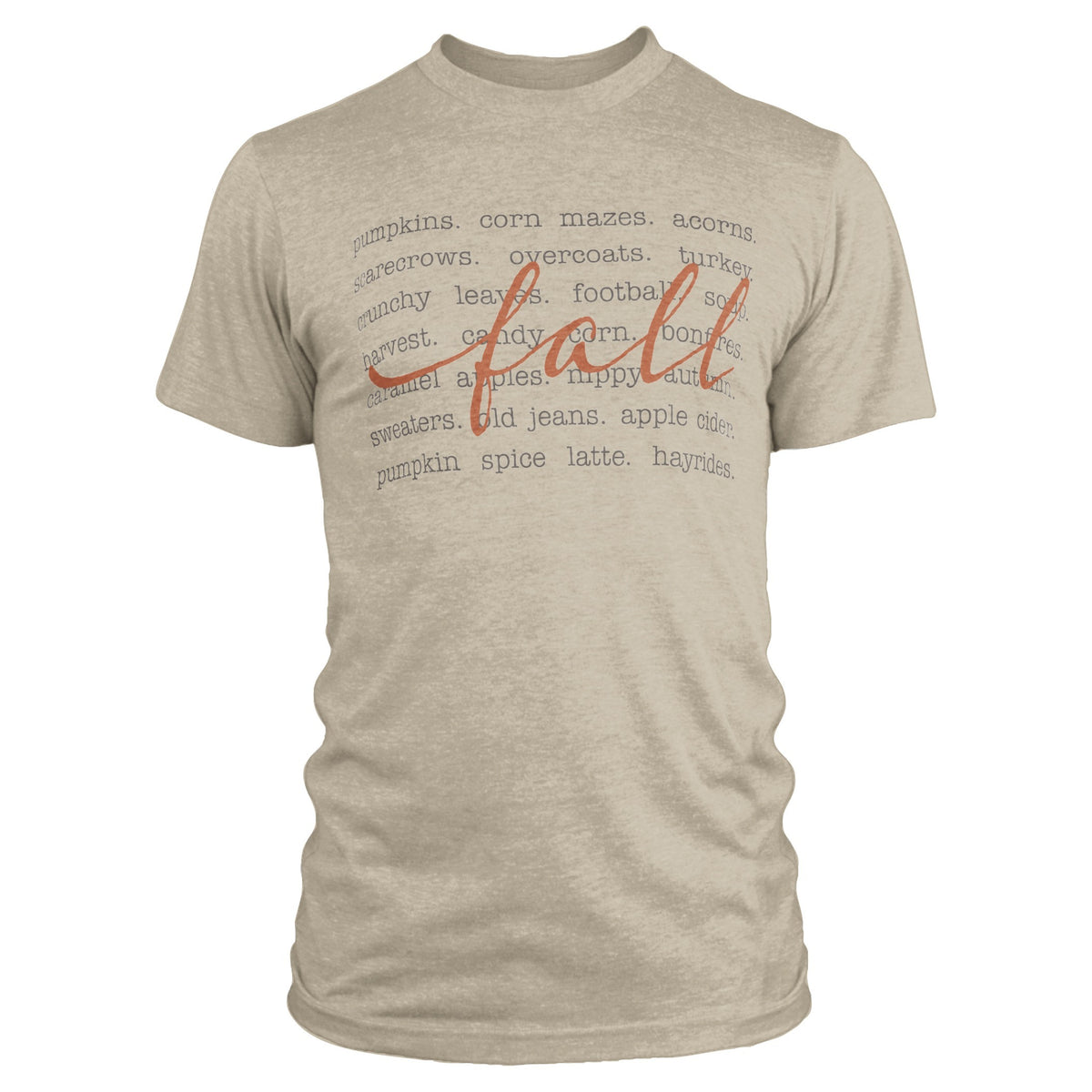 Fall Words Unisex Vintage Washed Tee