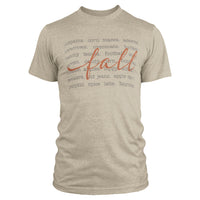Fall Words Unisex Vintage Washed Tee