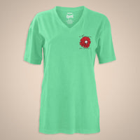 Floral Flag Vee-Neck