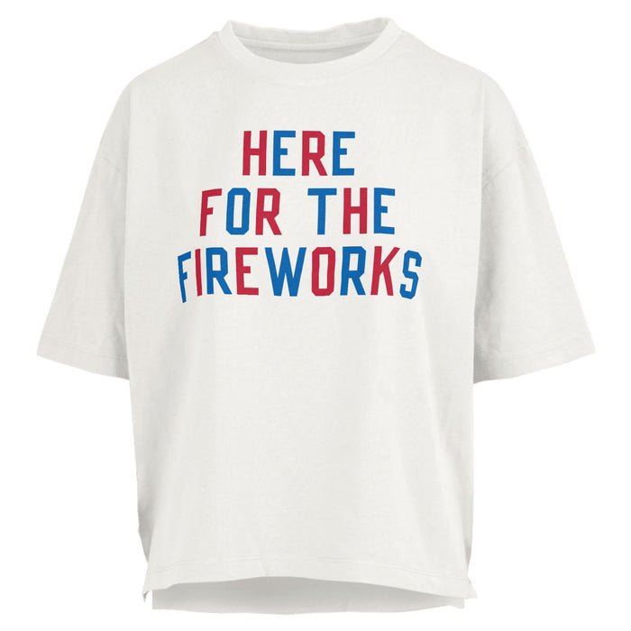 Here For The Fireworks Waist Length Tee