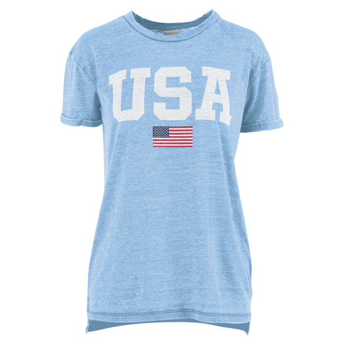 USA Flag Vintage Washed Boyfriend Tee