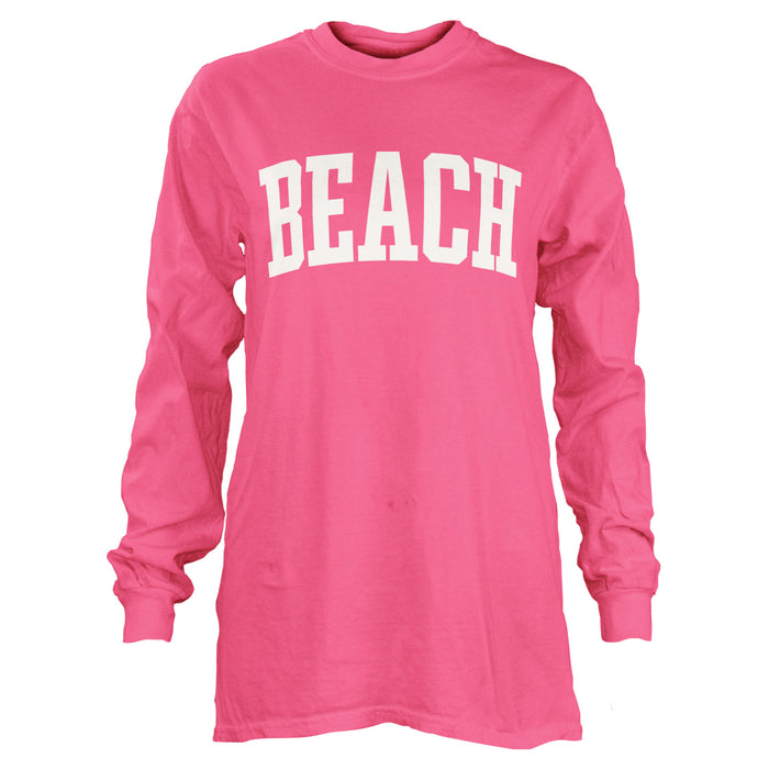 Beach Long Sleeve 100% Cotton Tee