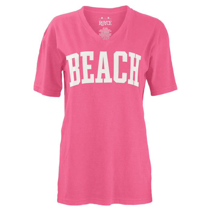 Beach V-Neck 100% Cotton Tee