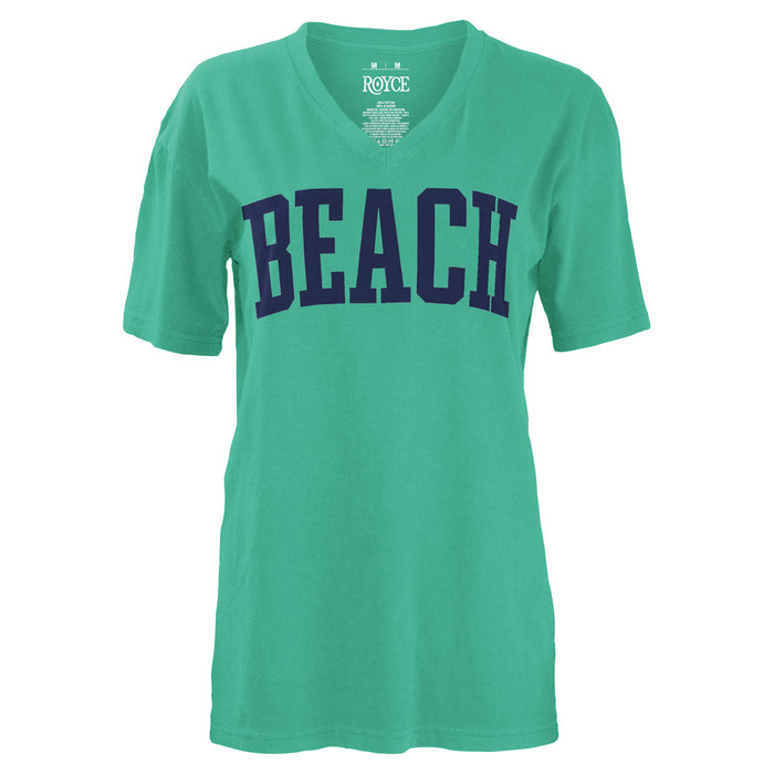 Beach V-Neck 100% Cotton Tee