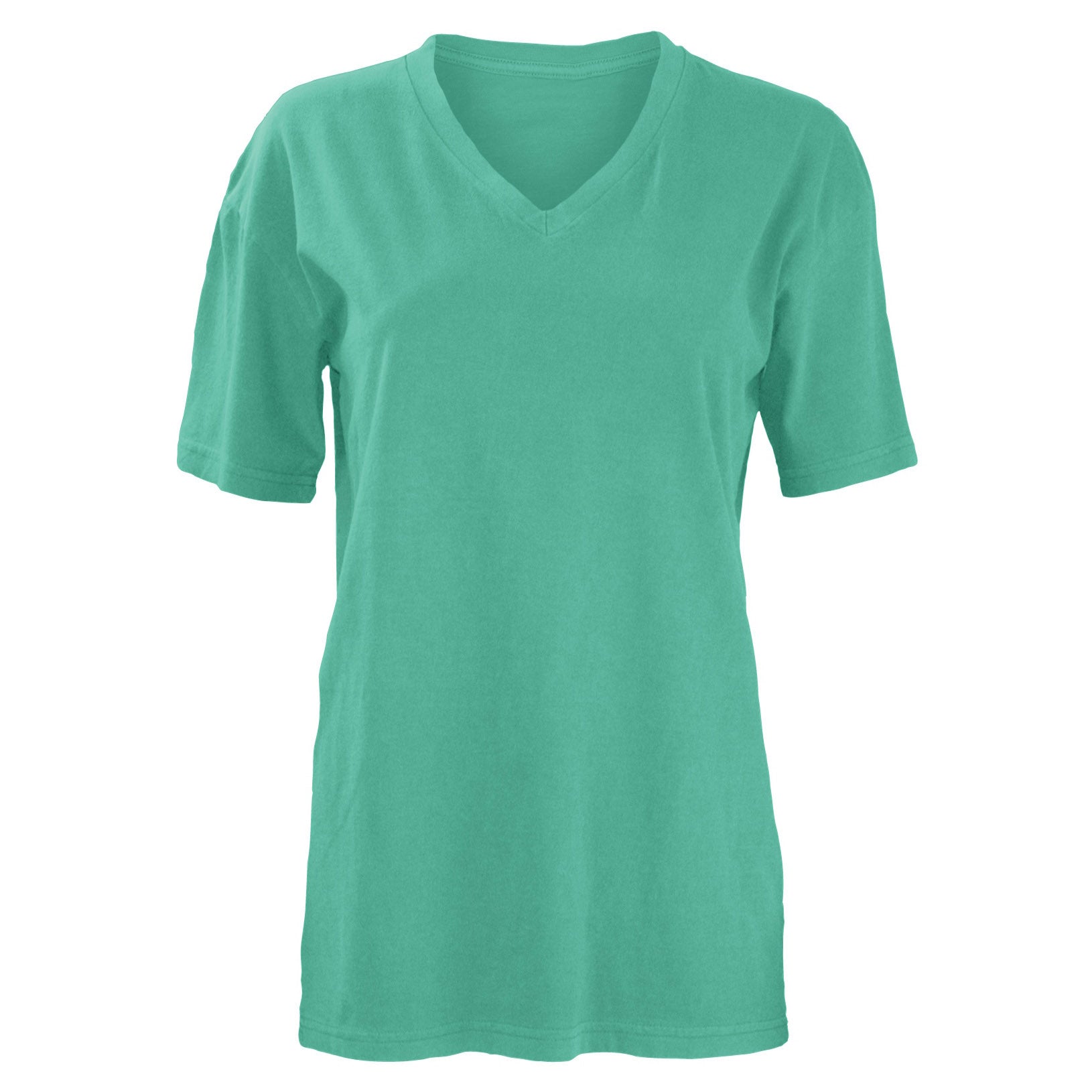 Light green v hot sale neck t shirt