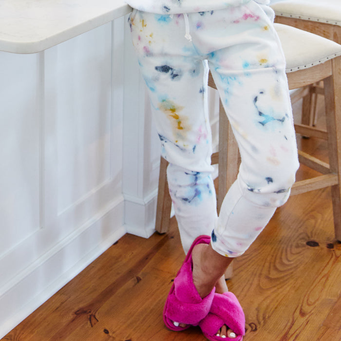 Holi Tie Dye Reversed Fabric Jogger