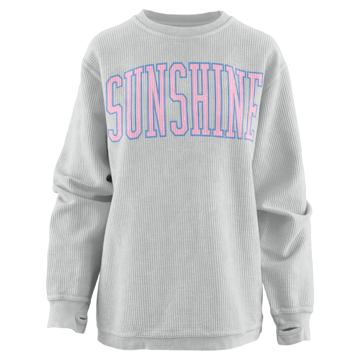 Sunshine Oversized Printed Cord Sweatshirt