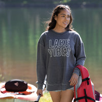 Lake Vibes Vintage Washed Poncho Fleece