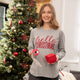Hello Christmas Melange Long Sleeve Tees