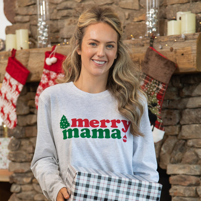 Merry Mama Melange Long Sleeve Tee