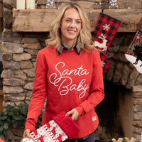 Santa Baby Melange Long Sleeve Tee