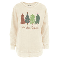 Season Trees Vintage Washed Poncho Fleece