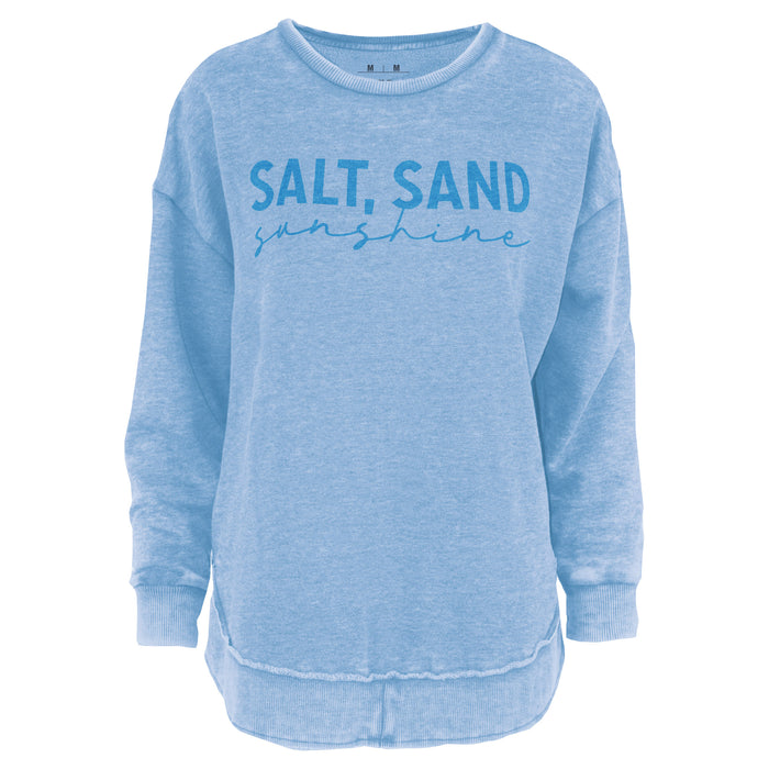 Salt Sand Script Poncho Fleece