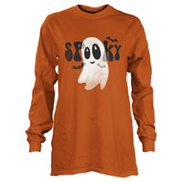 Spooky Ghost 100% Cotton Long Sleeve Tee