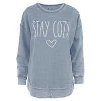 Stay Cozy Vintage Washed Poncho Fleece