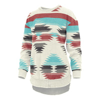 Aztec Reversed Out Poncho Fleece