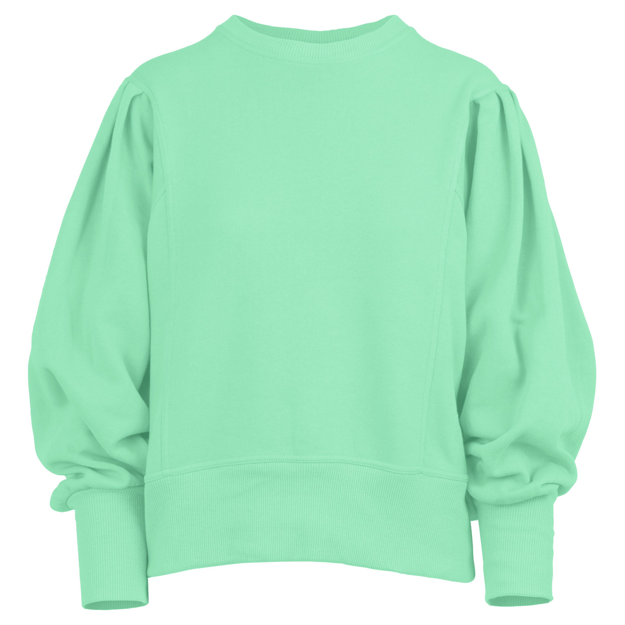 JUEMI【Cat EMB Puff Sleeve Sweat】 Puff-sleeve Ribbed Silk-blend Sweater For Women | J.Crew