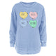 Candy Hearts Poncho Fleece
