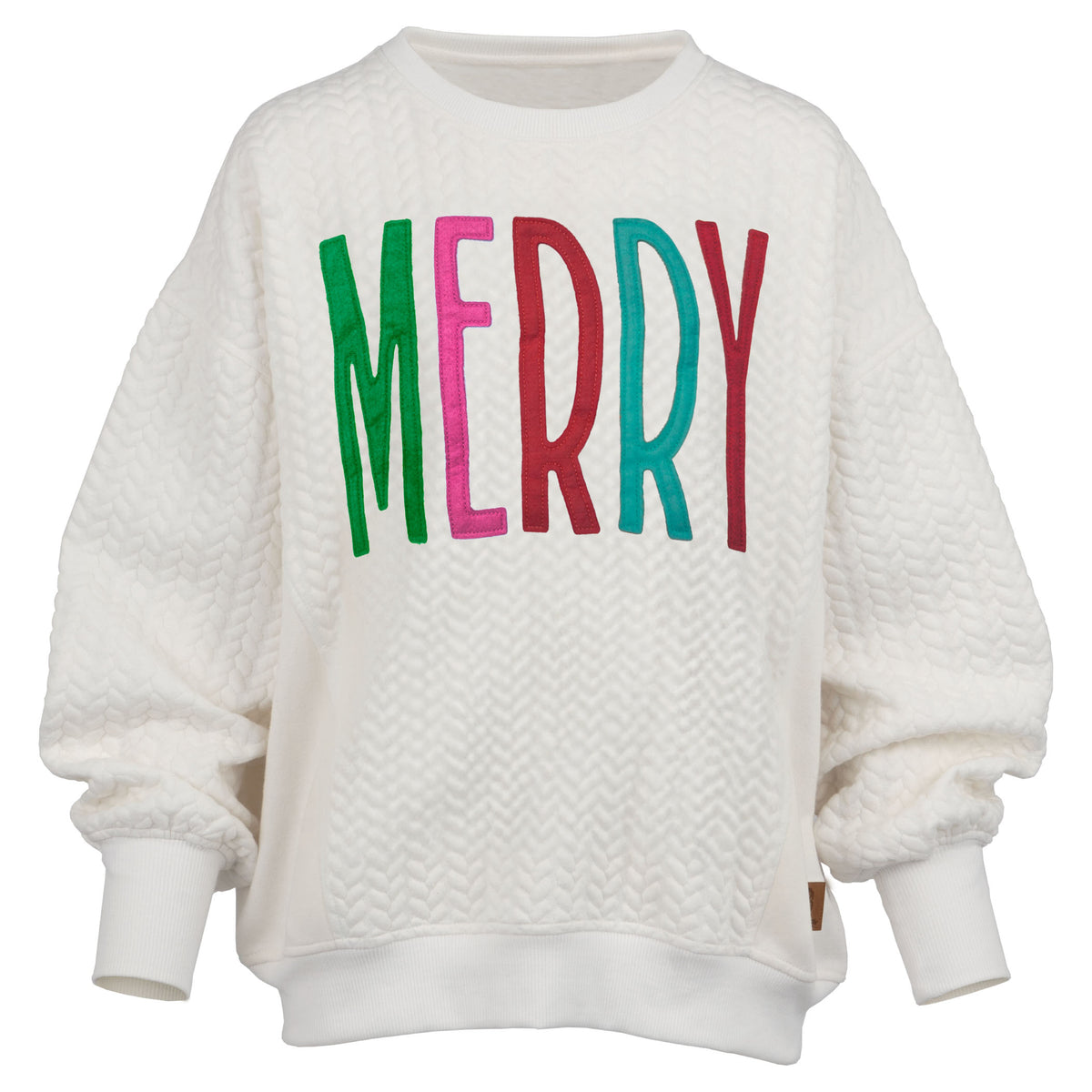 Merry Tall Applique Cable Knit Top