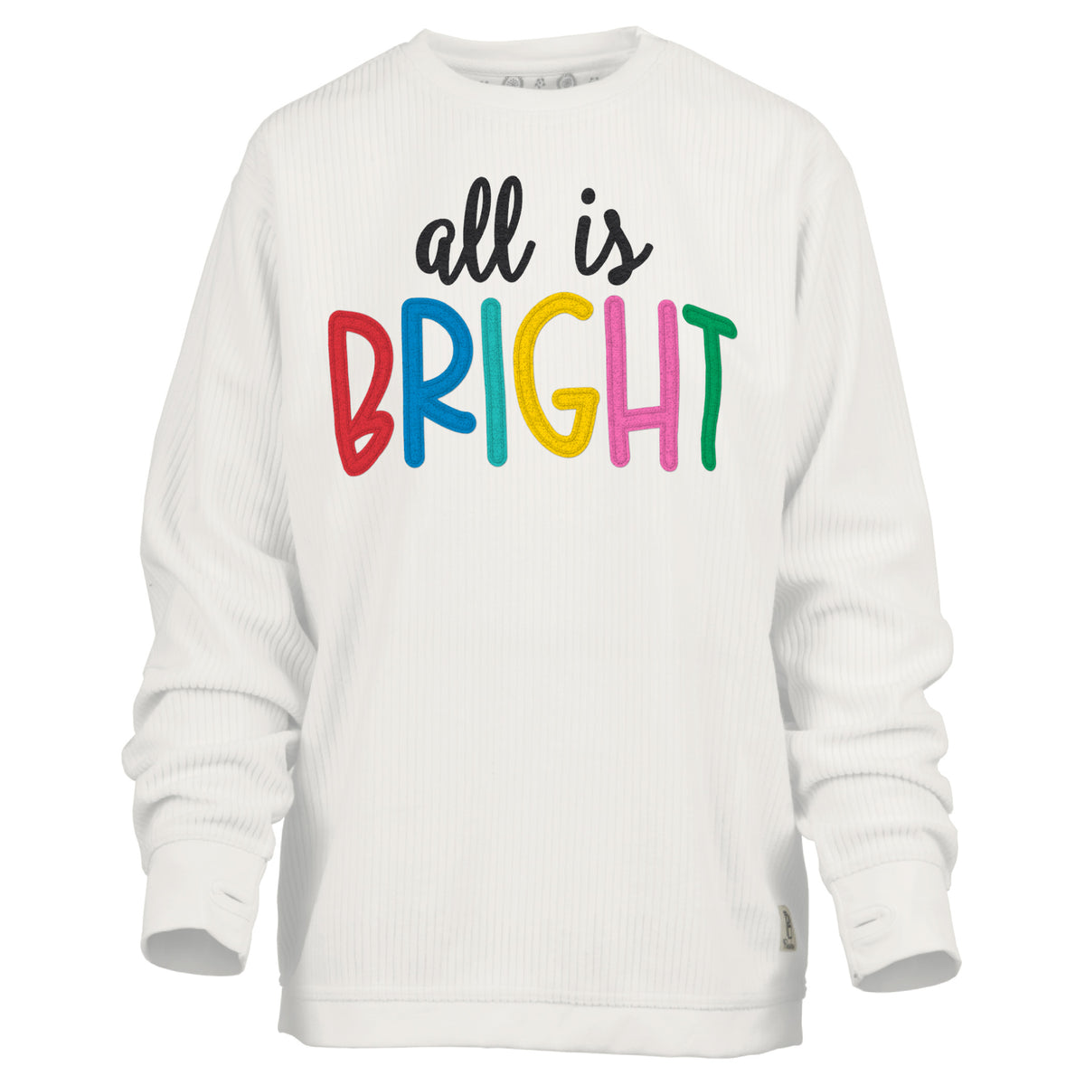 All is Bright Ribbed Crew Neck Top