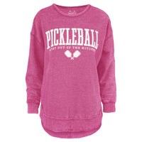 Preppy Pickleball Melange Poncho Fleece