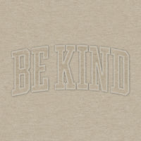 Be Kind Appliqued V Neck Pocketed Melange Fleece