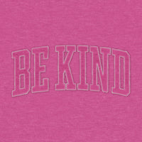 Be Kind Appliqued V Neck Pocketed Melange Fleece