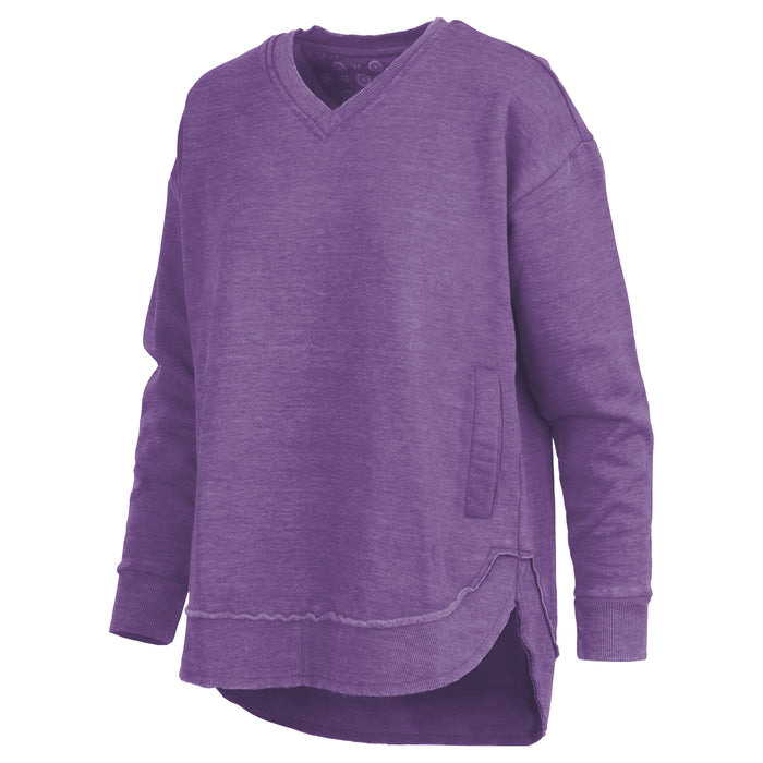 East Hall Melange V-Neck Pocketed Poncho Fleece