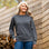 Long Sleeve Vintage Washed Poncho Tee