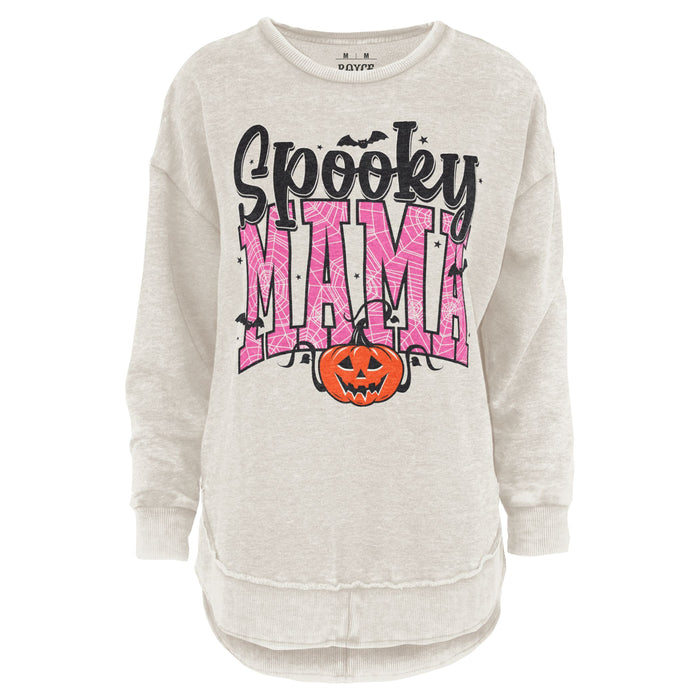 Spooky Mama Glitter Melange Poncho Fleece