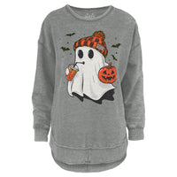 Sippin Ghost Melange Poncho Fleece