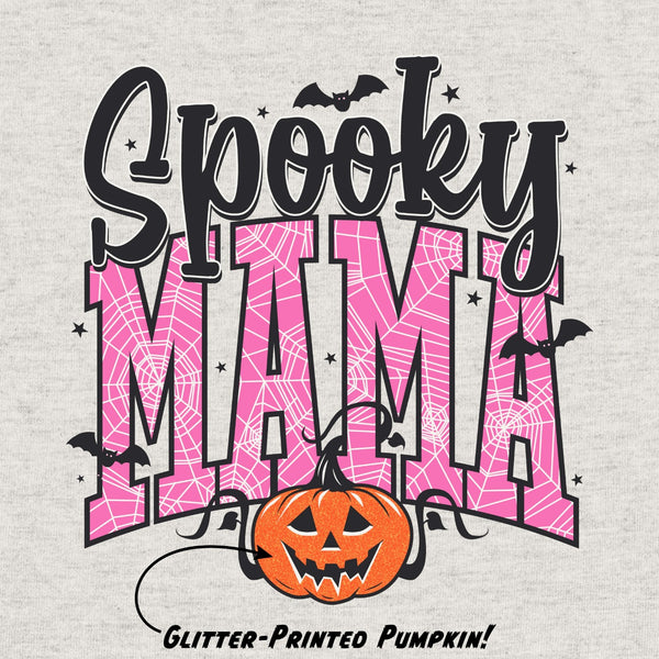 Spooky Mama Glitter Melange Poncho Fleece