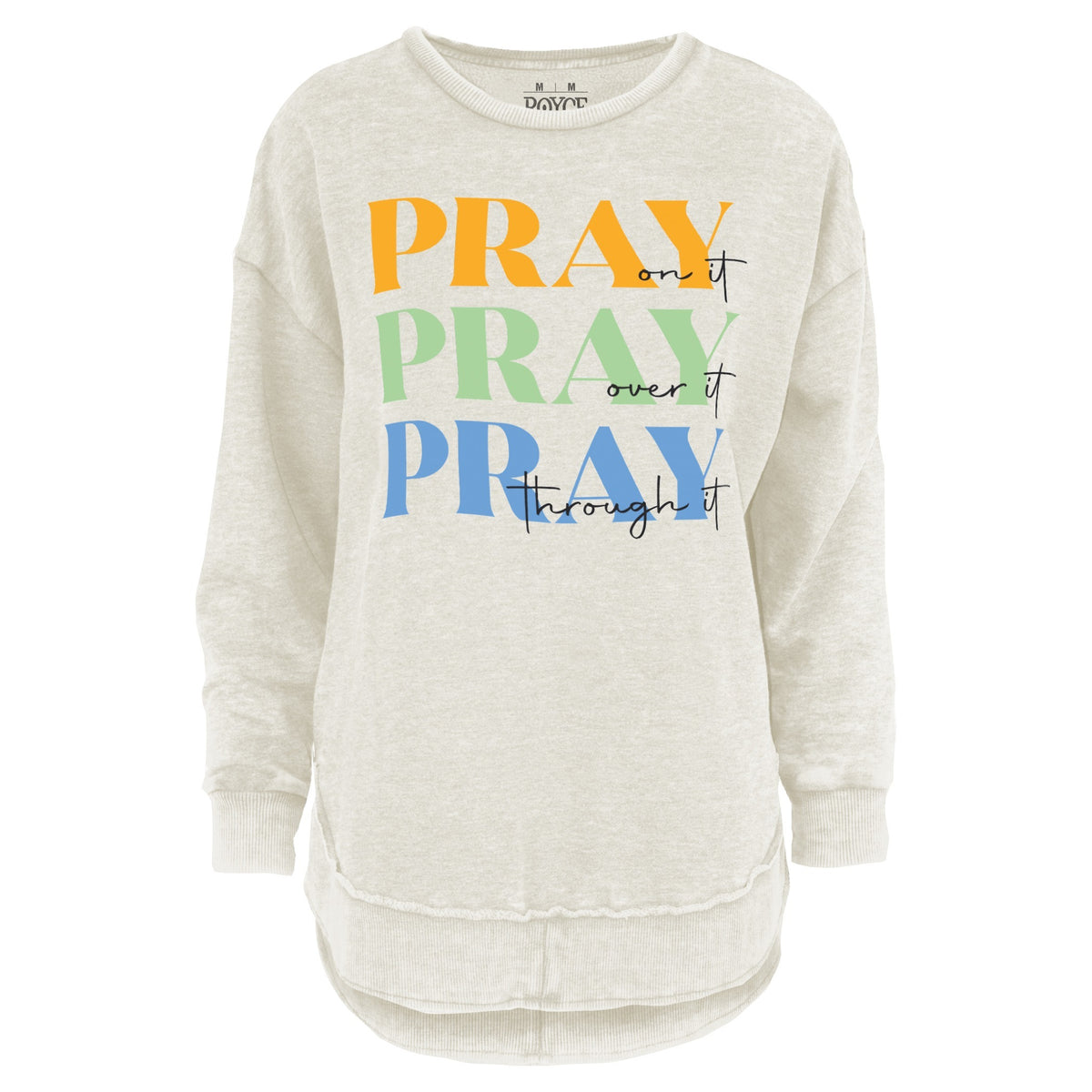 Pray On It Melange Poncho Fleece