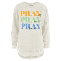 Pray On It Melange Poncho Fleece