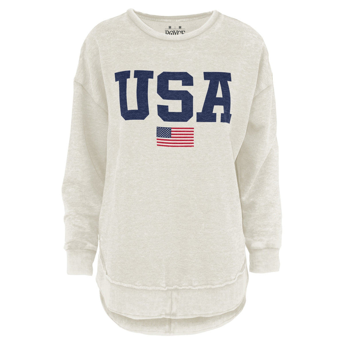 Flag USA Melange Poncho Fleece