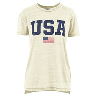 USA Flag Vintage Washed Boyfriend Tee