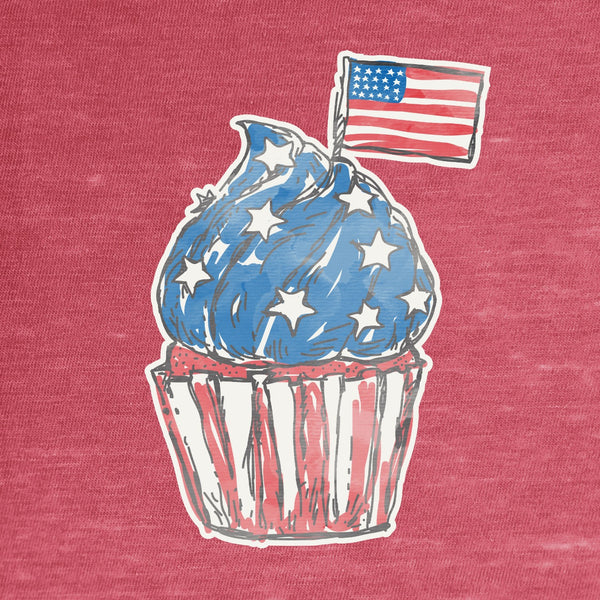 Cupcake Americana Vintage Washed Crop Tee