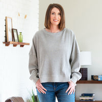 Lounge Long Sleeve Waffle Knit Top