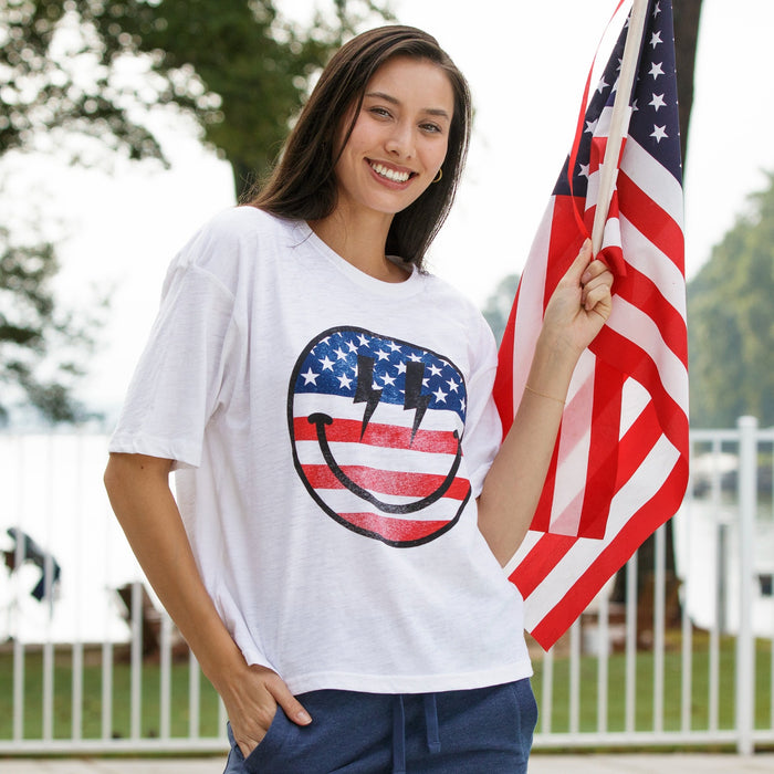 Smiley Flag Motley Slub Tee